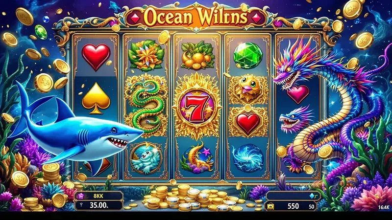 Visual arena tembak ikan mobile dengan suasana laut